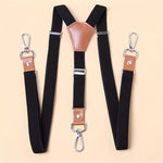 Bretels met leren detail