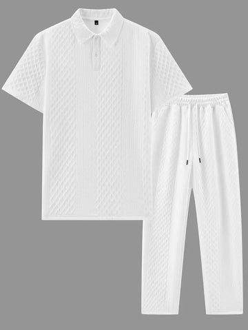 Lounge set met polo en broek