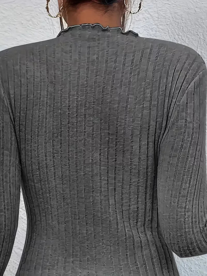 Longsleeve met mock neckline