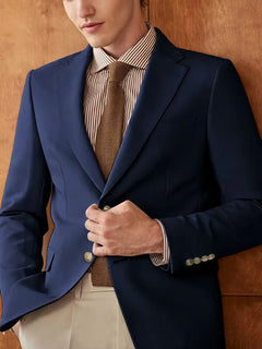 Colbert slim fit met gouden knopen