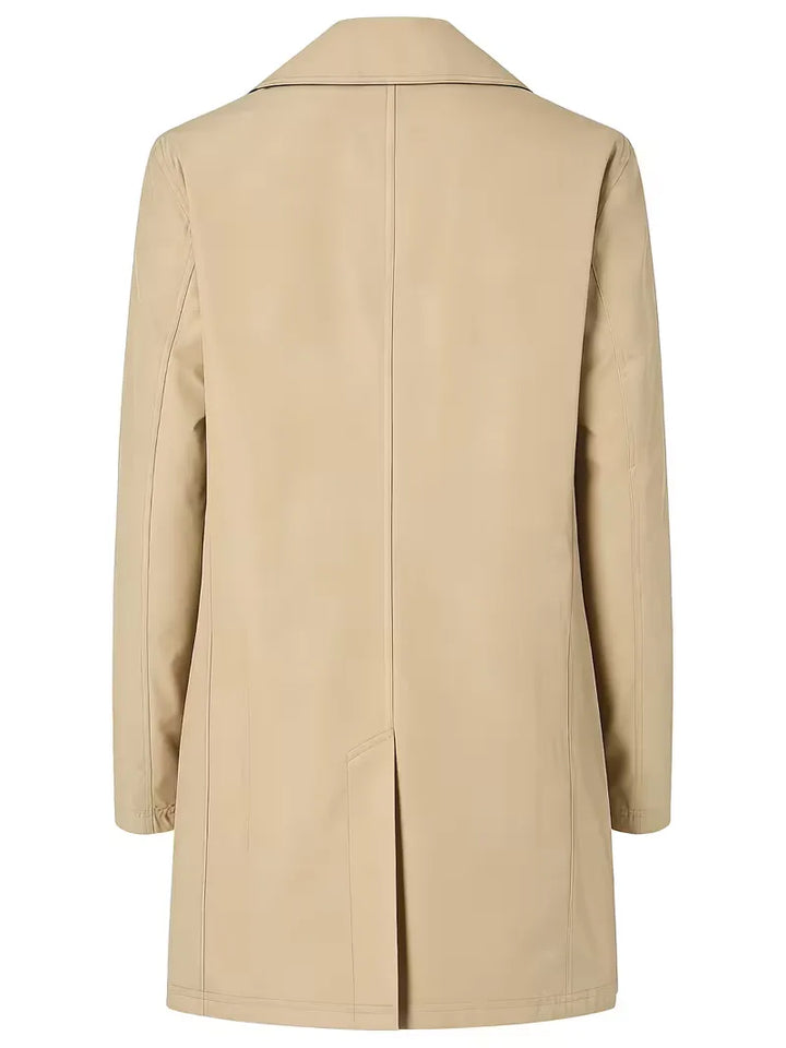 Slim fit trenchcoat met zakdetail