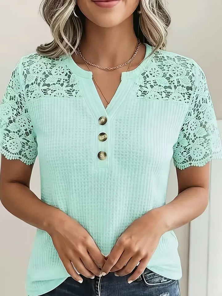 T-shirt met kantdetails