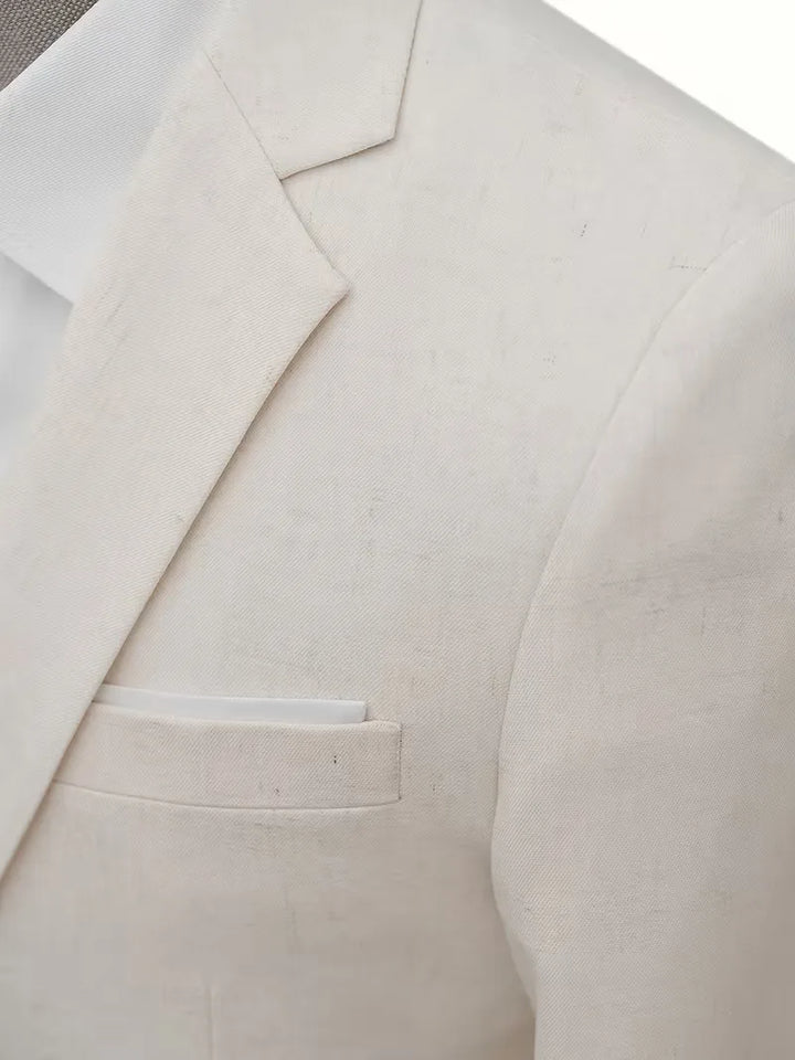 Blazer met V-hals en knopen