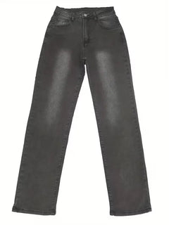 Straight jeans met hoge taille