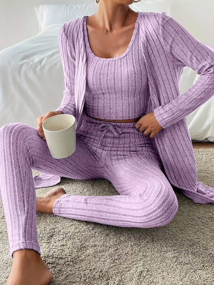 Driedelige set met cardigan