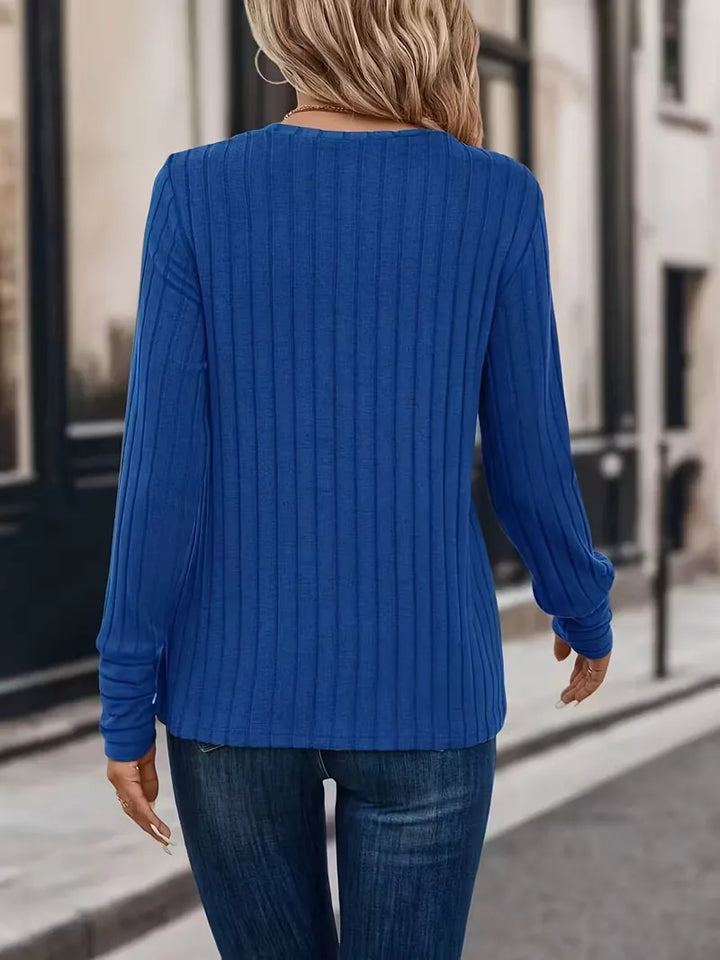 Longsleeve met ribbelstructuur