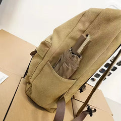 Canvas rugzak met voorvak