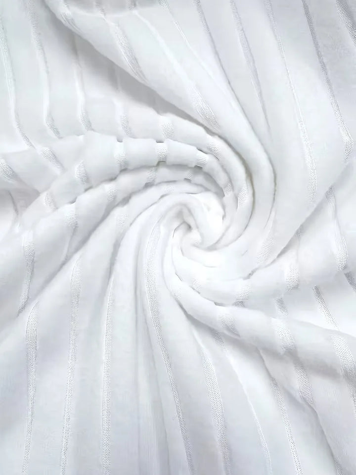 ribbed V-hals T-shirt