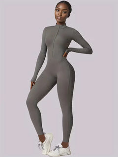 Jumpsuit met mock neckline