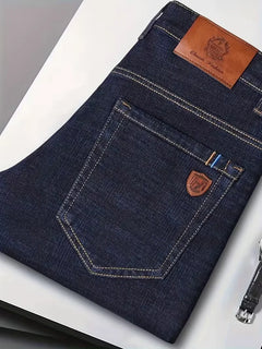 Straight jeans met zichtbare stiksels