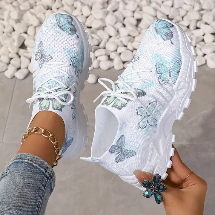Lage sneaker met butterfly print