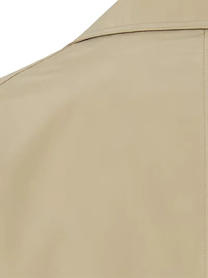 Slim fit trenchcoat met zakdetail