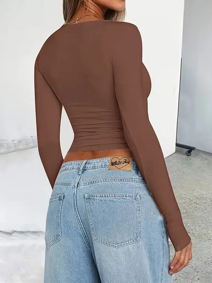 Longsleeve cropped slim fit
