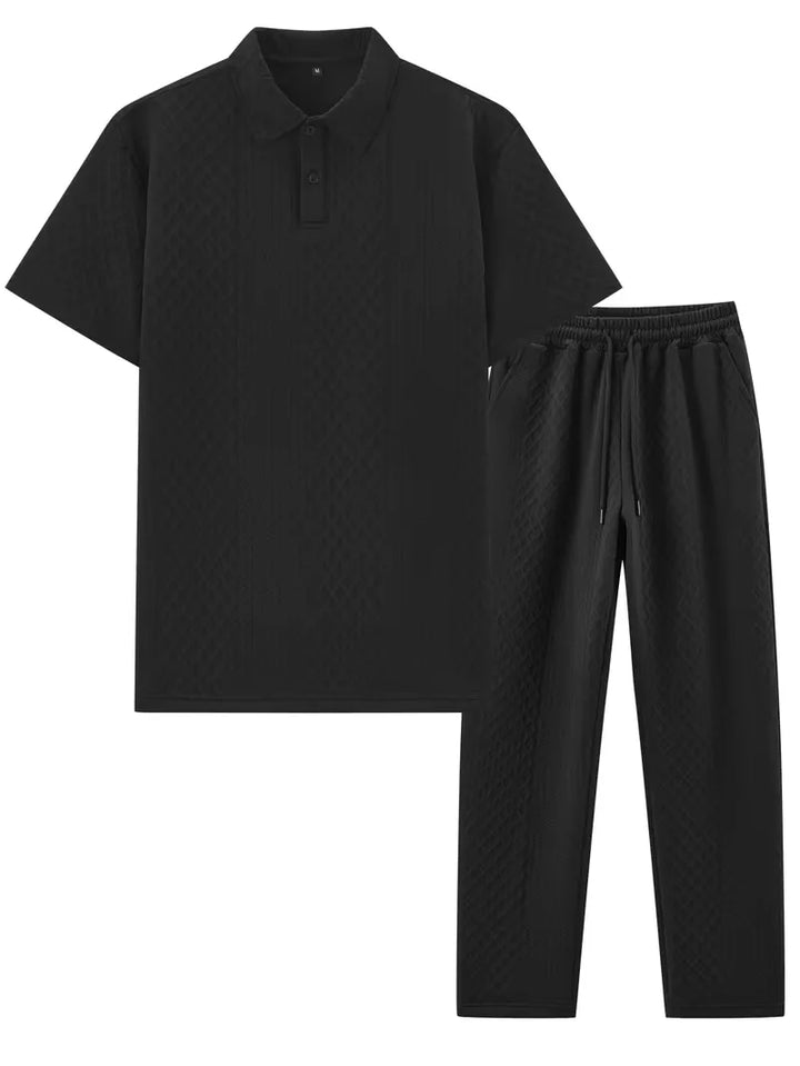 Lounge set met polo en broek