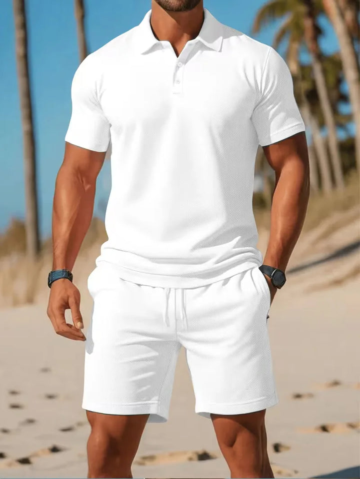 Zomer kledingset met polo en shorts