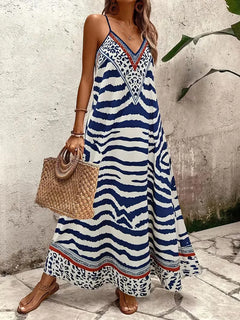 Maxi jurk met leopard print