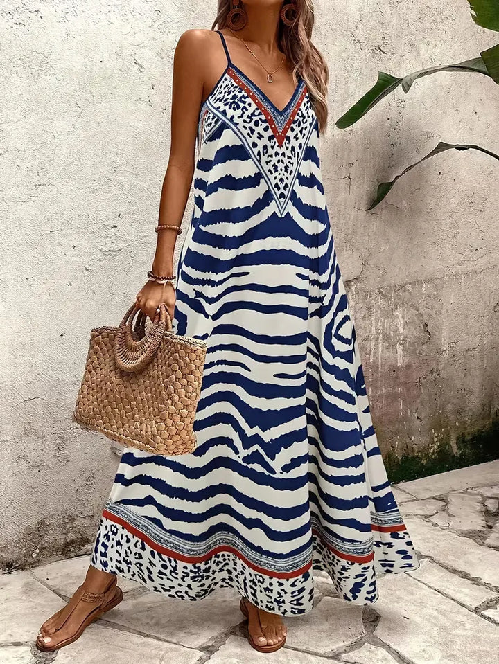 Maxi jurk met leopard print