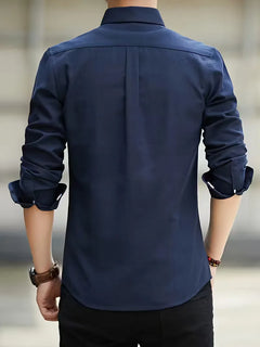 Casual overhemd met mandarin collar
