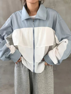 Track jacket met capuchon