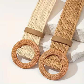 Brede riem met ronde gesp