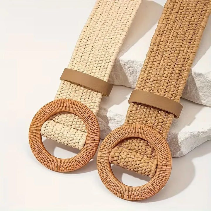 Brede riem met ronde gesp