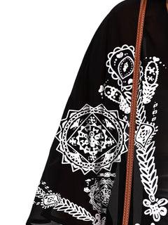 Chiffon kimono met bloemenprint