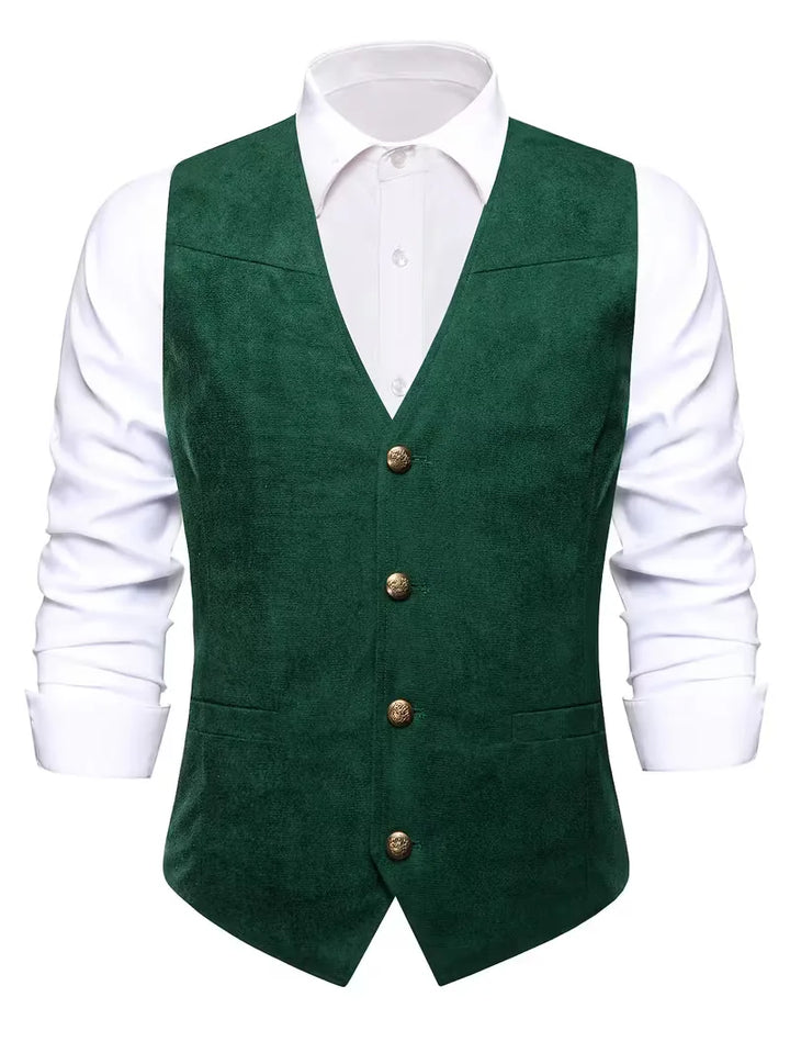 Gilet met V-hals en knopen