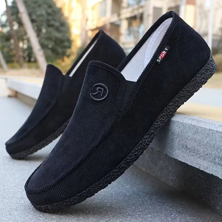 Loafers met corduroy bovenkant