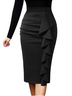 Plooirok met hoge taille