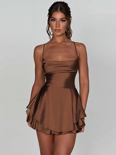 Feestjurk met spaghetti straps