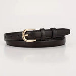 Smalle riem met half-oval gesp