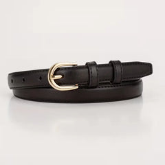 Smalle riem met half-oval gesp