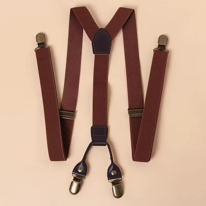 Bretels met leren details