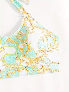 Cover-up met halternek en shorts