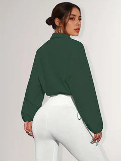 Track jacket met elastische manchetten