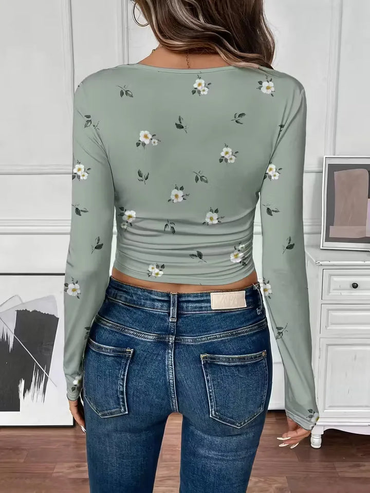 Longsleeve met floral print