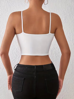 Crop top met spaghetti straps