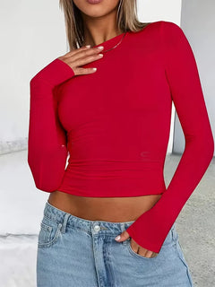 Longsleeve cropped slim fit