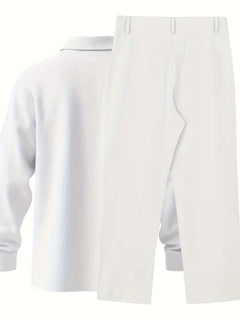 Linnen pak met mandarin collar