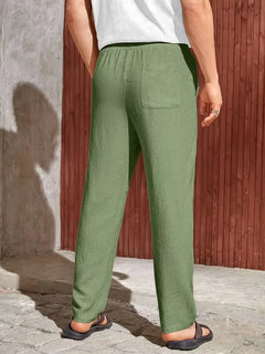 Pantalons met drawstring en straight leg