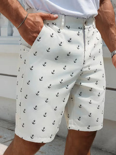 Shorts met ankerpatroon