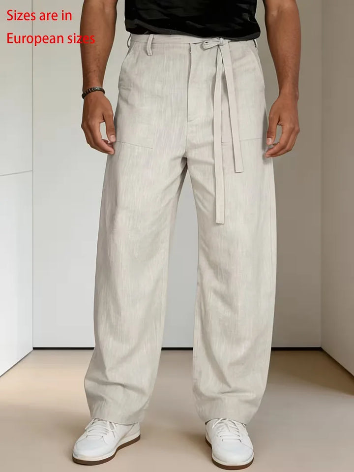 Pantalons met tie belt