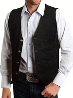 Gilet met V-hals en knopen