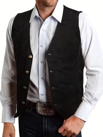 Gilet met V-hals en knopen