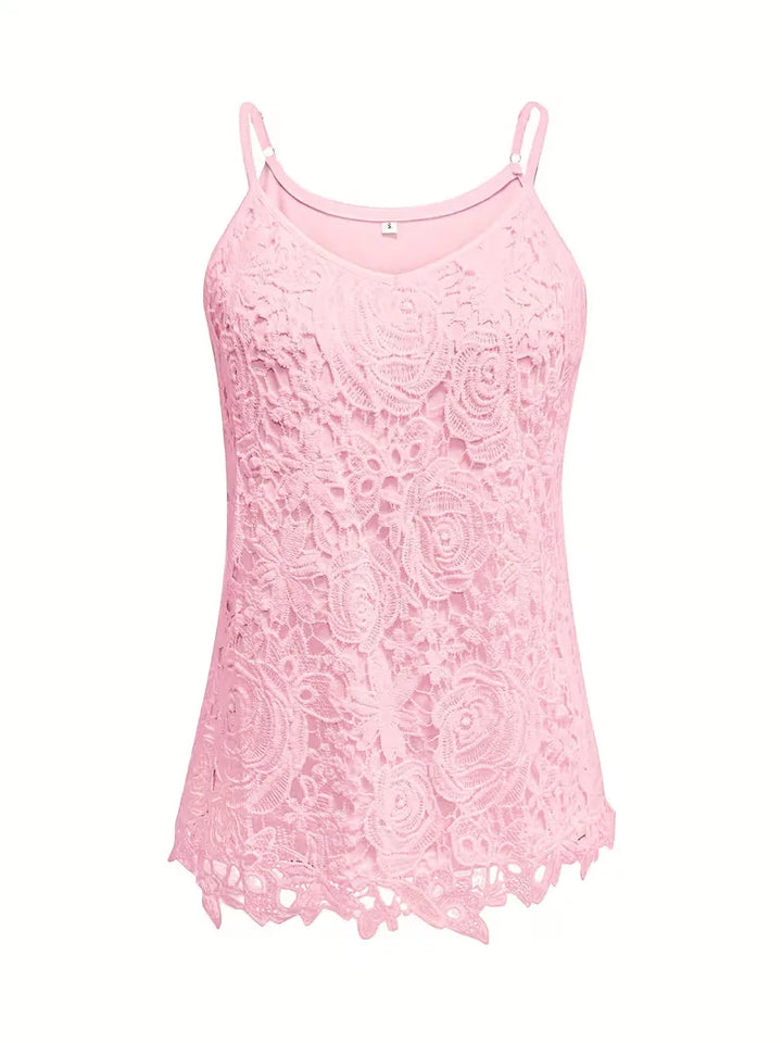 kanten tanktop met V-neck