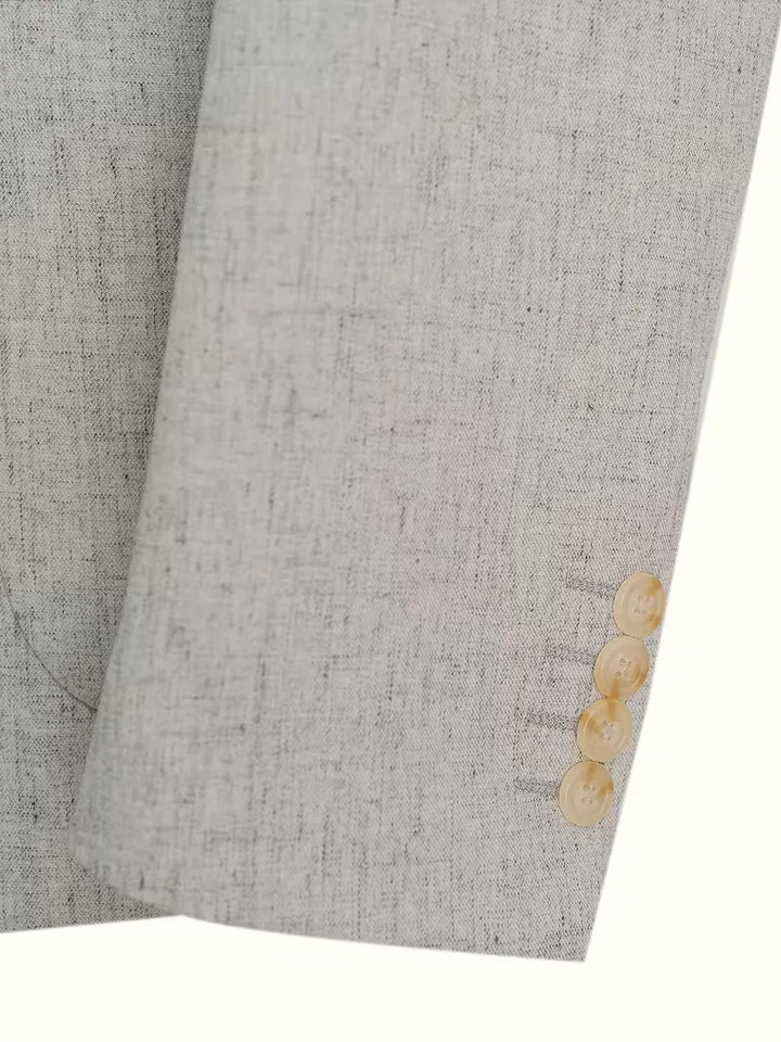 Blazer met V-hals en knopen