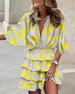 Stijlvolle Mini Jurk - Trendy Print en Flatterende Snit