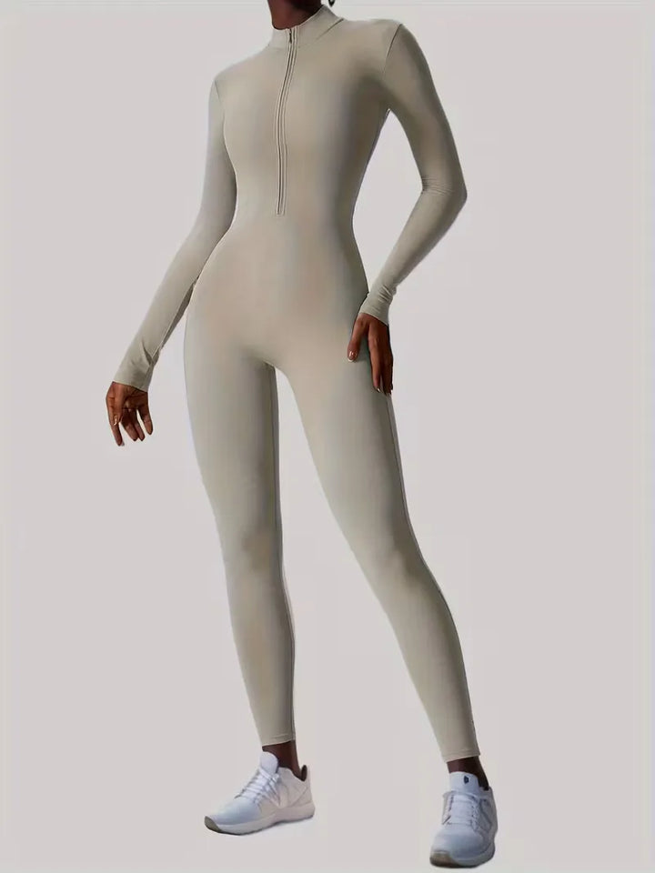 Jumpsuit met mock neckline