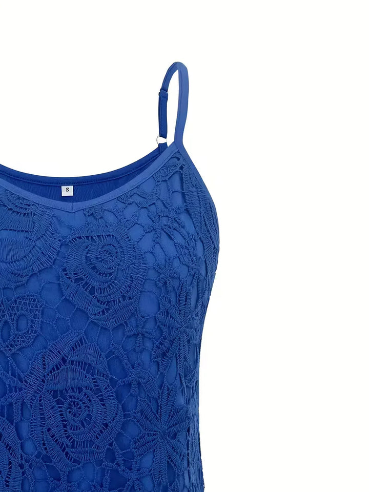 kanten tanktop met V-neck