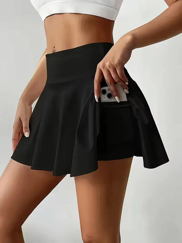 Plooirok met hoge taille